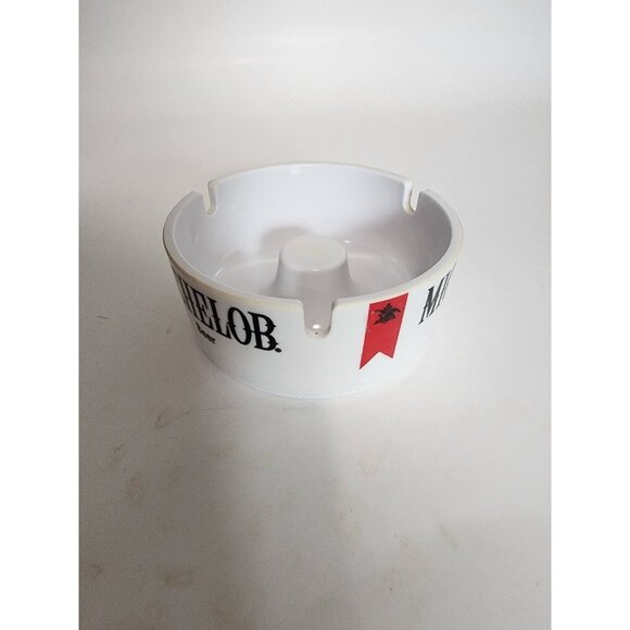 Michelob Beer White Plastic Ashtray American Ornapress Mancave Barware Bar Decor - Picture 2 of 8